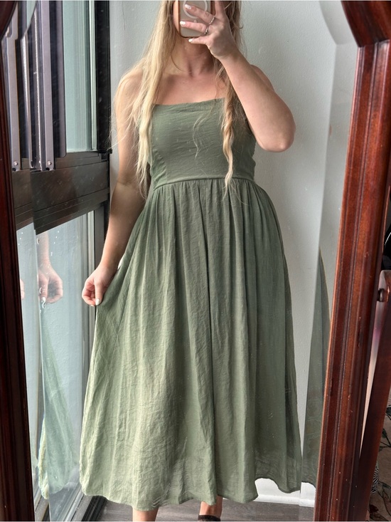 Dresses & Skirts - Women's Olive Green A-Line Dress